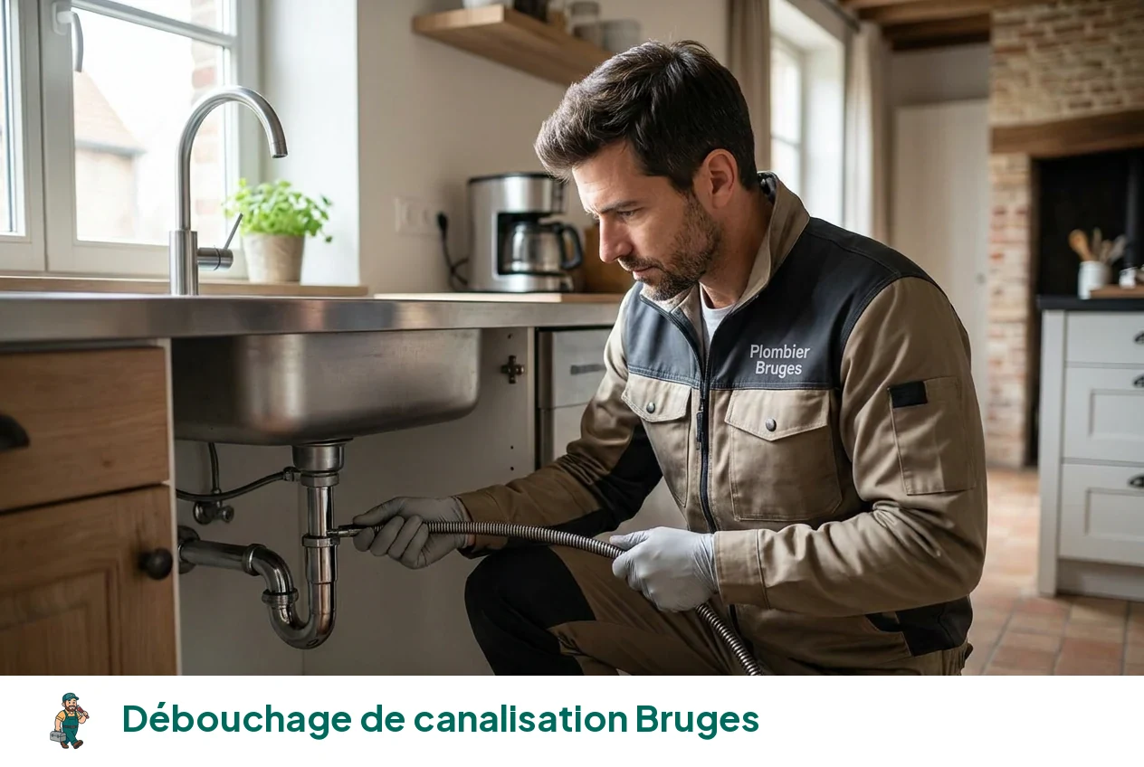 Débouchage de canalisation à Bruges