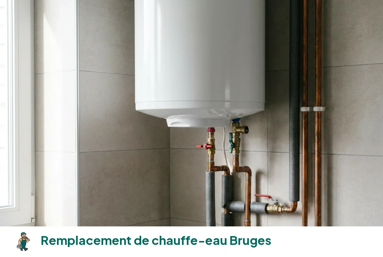 Remplacement de chauffe-eau à Bruges