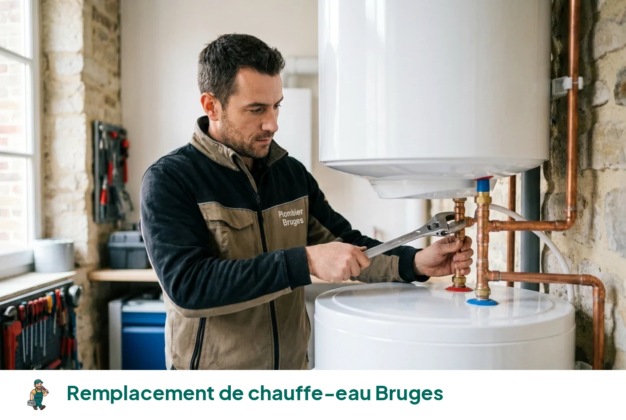 Remplacement de chauffe-eau à Bruges