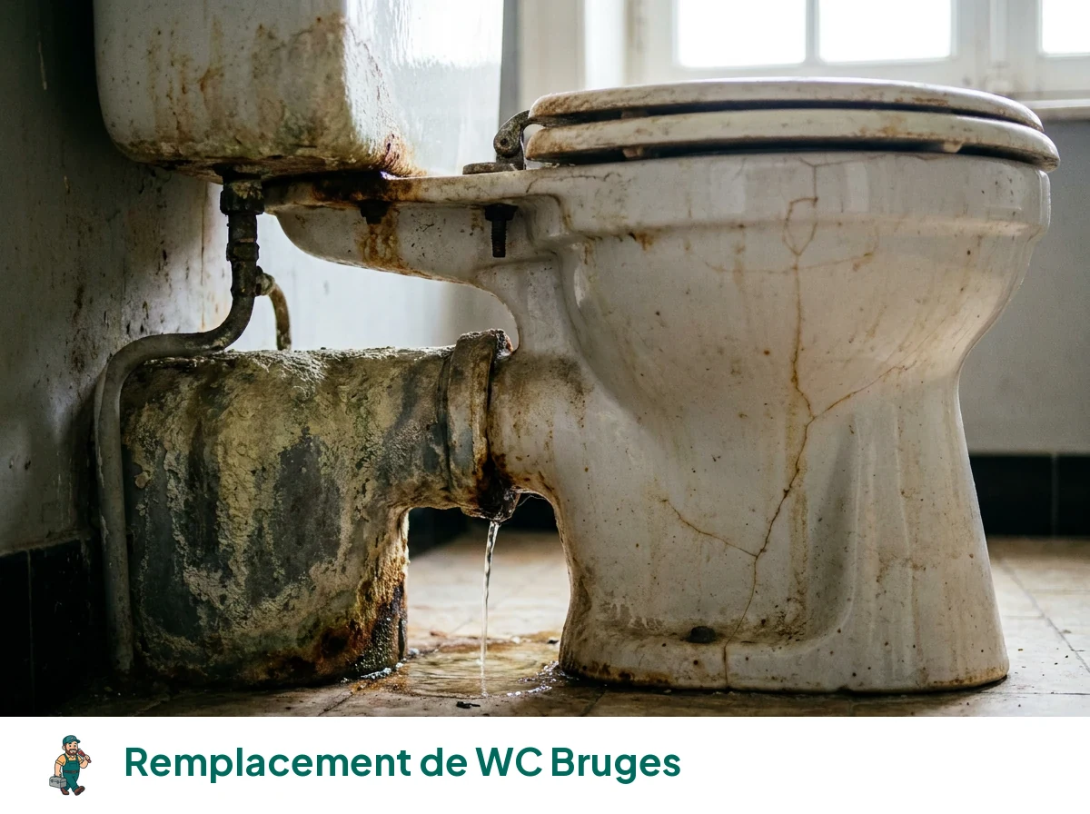 Remplacement de WC à Bruges