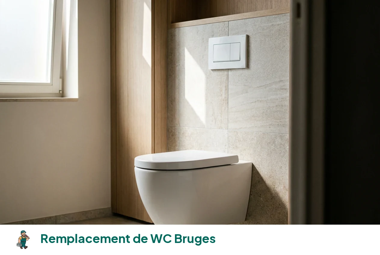 Remplacement de WC à Bruges