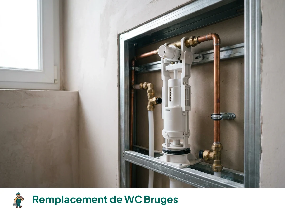 Remplacement de WC à Bruges