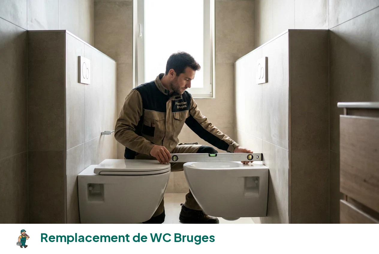 Remplacement de WC à Bruges